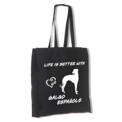 Galgo Español tygkasse långa handtag