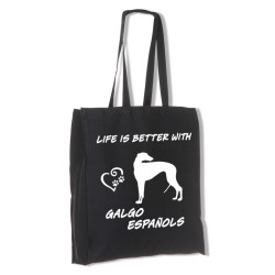 Galgo Español tygkasse långa handtag