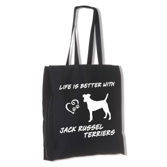 Jack Russel Terrier tygkasse med långa handtag - Stilfull och praktisk - Torshammarens
