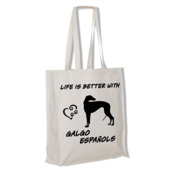 Galgo Español tygkasse långa handtag