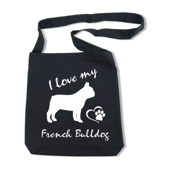 Fransk Bulldog axelväska - Tygkassar med hundmotiv - Torshammarens
