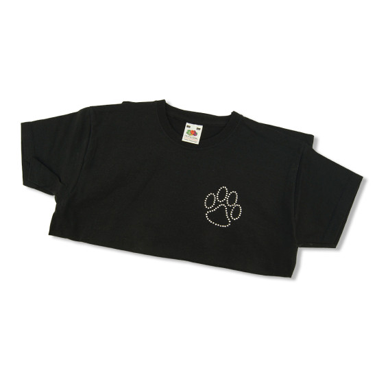 Barn t-shirt med rhinestone tass