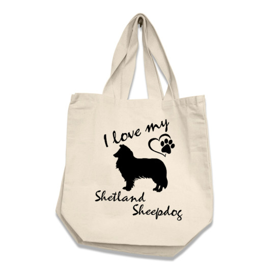 Shetland Sheepdog - Cotton Bag (vinyl print)