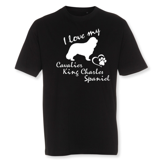 Herr T-shirt med Cavalier King Charles Spaniel motiv - Torshammarens