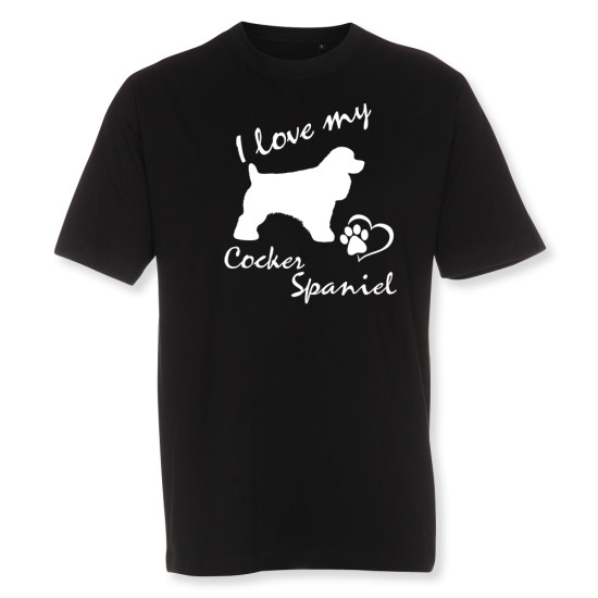 Herr T-shirt med Cocker Spaniel motiv - Torshammarens
