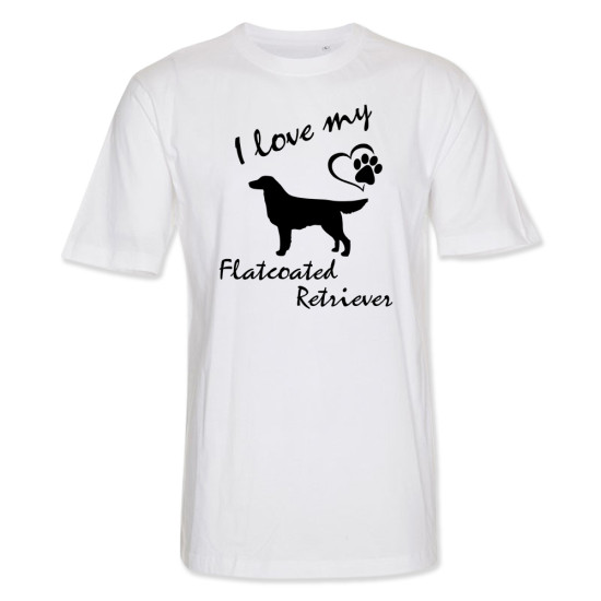 Herr T-shirt med Flatcoated Retriever motiv - Torshammarens