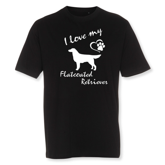 Herr T-shirt med Flatcoated Retriever motiv - Torshammarens