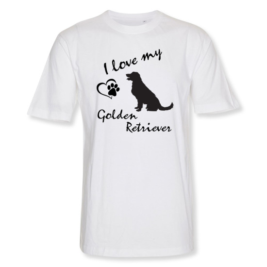 Herr T-shirt med Golden Retriever motiv - Torshammarens