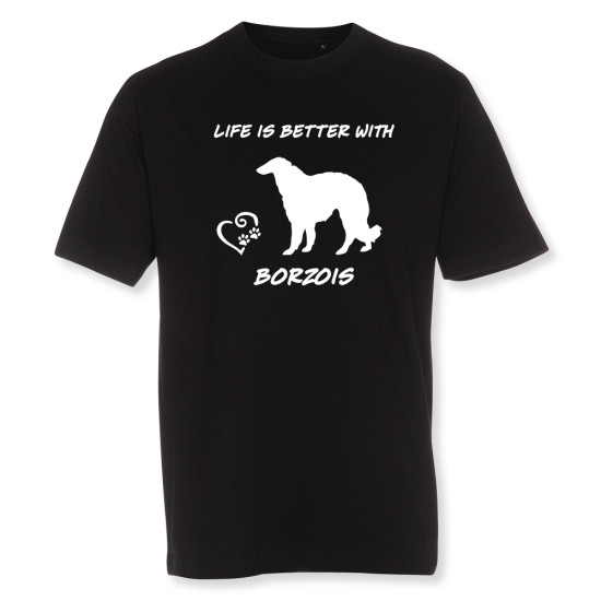 Herr T-shirt med Borzoi motiv - Torshammarens
