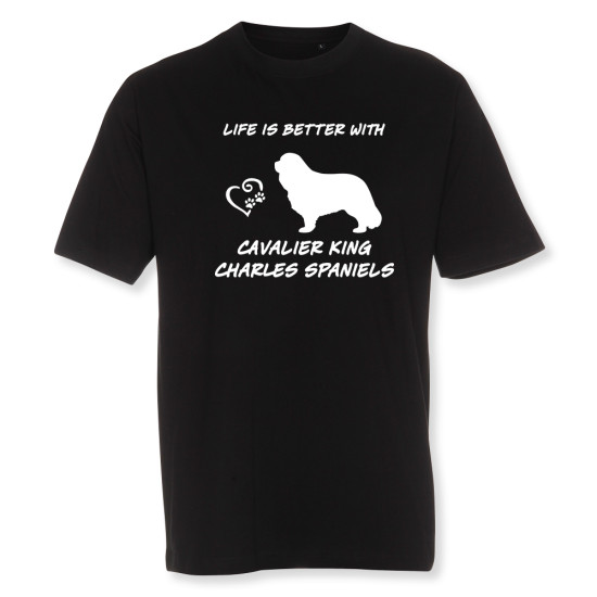 Herr T-shirt med Cavalier King Charles Spaniel motiv - Torshammarens