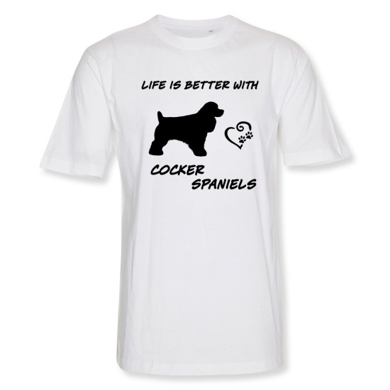 Herr T-shirt med Cocker Spaniel motiv - Torshammarens