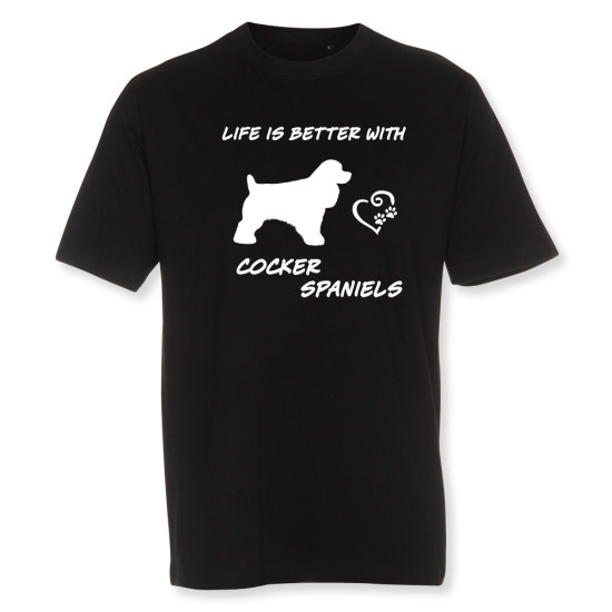 Herr T-shirt med Cocker Spaniel motiv - Torshammarens
