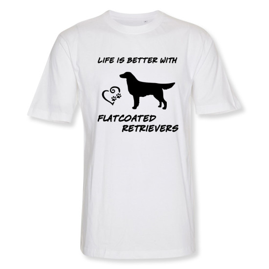 Herr T-shirt med Flatcoated Retriever motiv - Torshammarens