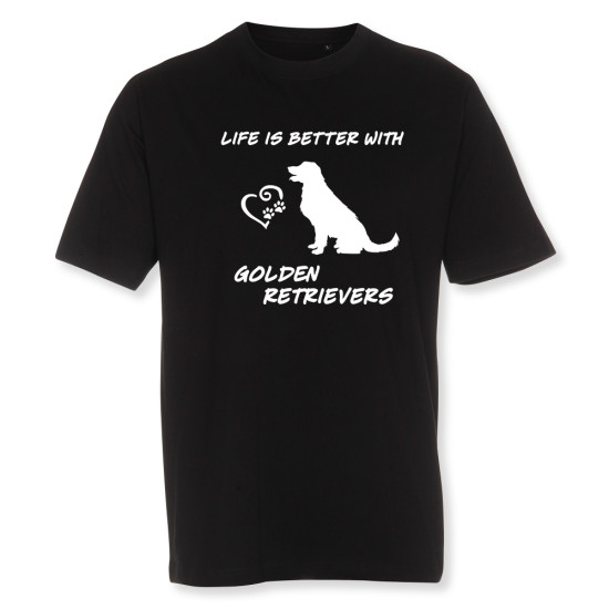 Herr T-shirt med Golden Retriever motiv - Torshammarens
