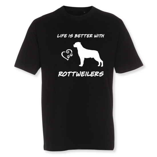 Herr T-shirt med Rottweiler motiv - Torshammarens