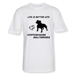 Staffordshire Bullterier - herr T-shirt