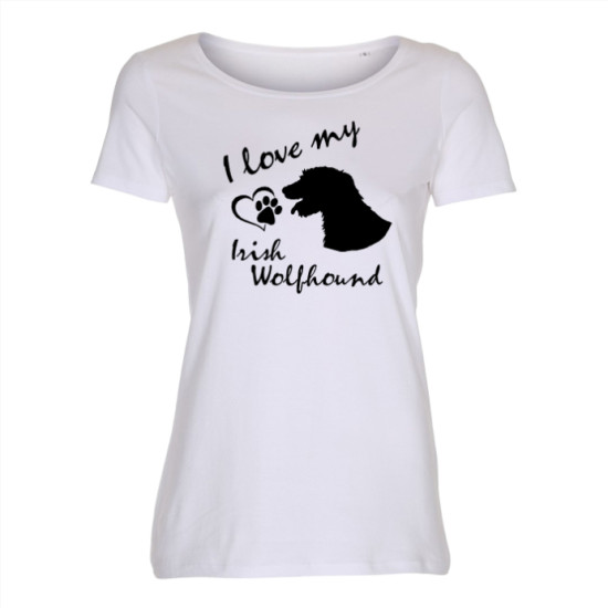 Dam T-shirt med Irländsk Varghund motiv - Torshammarens