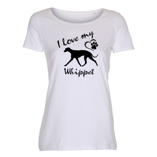 Dam T-shirt med Whippet motiv - Torshammarens