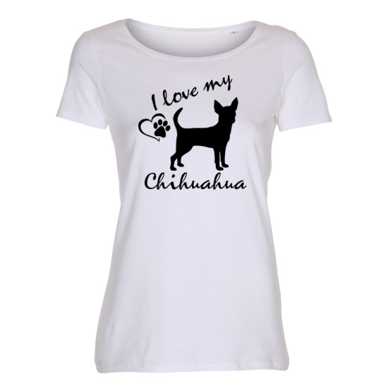 Dam T-shirt med Chihuhua motiv - Torshammarens