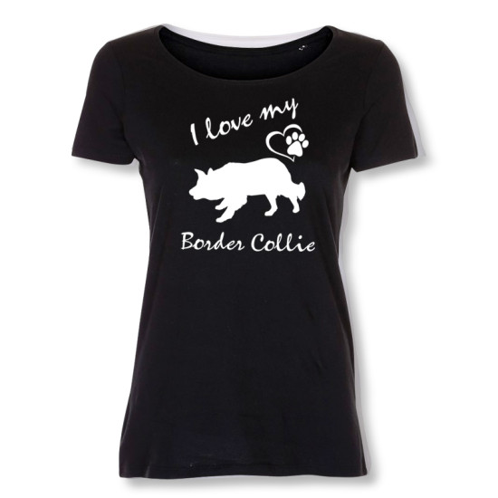 Dam T-shirt med Border Collie motiv - Torshammarens