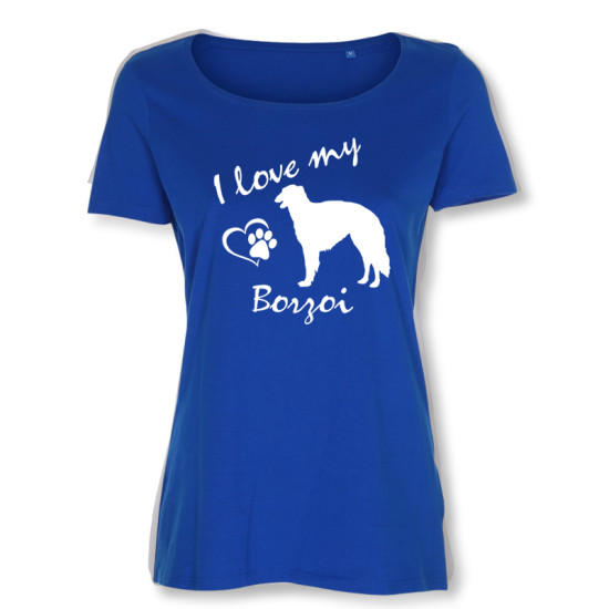 Dam T-shirt med Borzoi motiv - Torshammarens