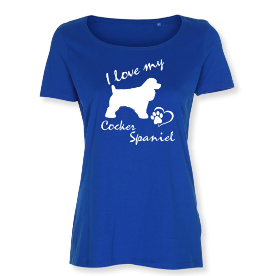 Dam T-shirt med Cocker Spaniel motiv - Torshammarens