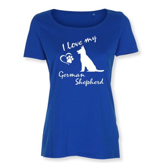 Dam T-shirt med Schäferhund motiv - Torshammarens