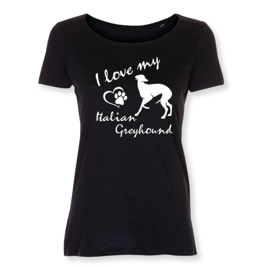 Dam T-shirt med Italiensk Vinthund  motiv - Torshammarens