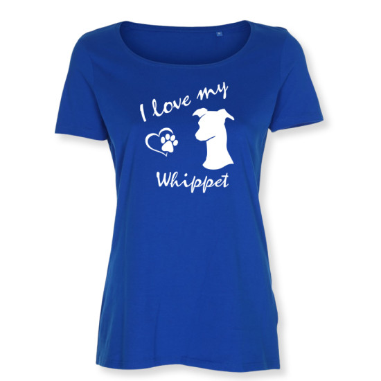 Dam T-shirt med Whippet motiv - Torshammarens