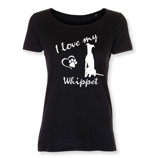 Dam T-shirt med Whippet motiv - Torshammarens