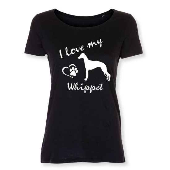 Dam T-shirt med Whippet motiv - Torshammarens