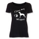Dam T-shirt med Whippet motiv - Torshammarens