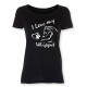 Dam T-shirt med Whippet motiv - Torshammarens