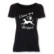 Dam T-shirt med Whippet motiv - Torshammarens