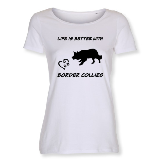 Dam T-shirt med Border Collie motiv - Torshammarens