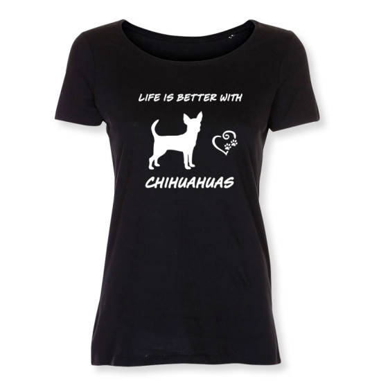 Dam T-shirt med Chihuhua motiv - Torshammarens