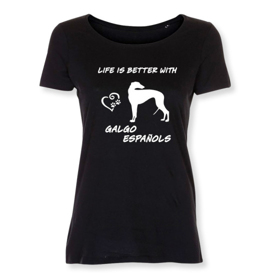 Dam T-shirt med Galgo Español motiv - Torshammarens