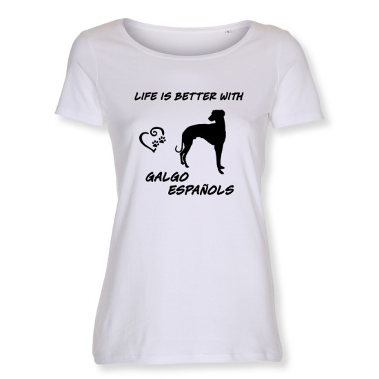 Dam T-shirt med Galgo Español motiv - Torshammarens