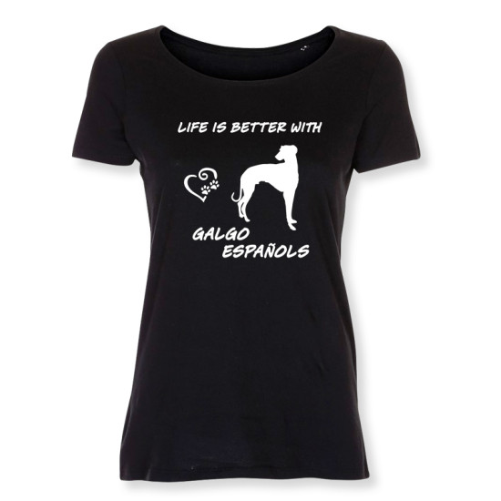Dam T-shirt med Galgo Español motiv - Torshammarens