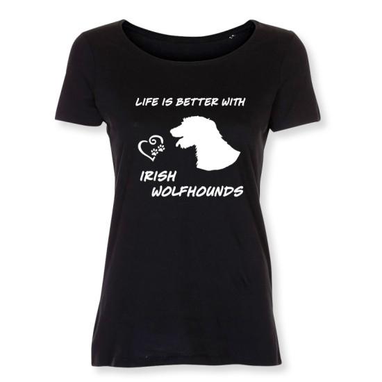Dam T-shirt med Irländsk Varghund motiv - Torshammarens