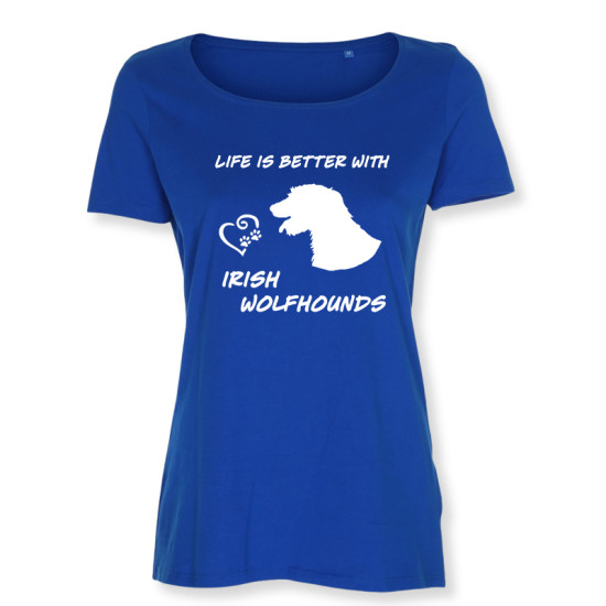 Dam T-shirt med Irländsk Varghund motiv - Torshammarens