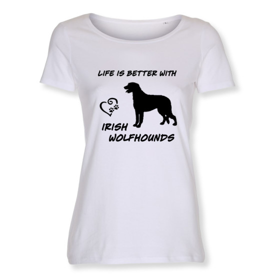 Dam T-shirt med Irländsk Varghund motiv - Torshammarens