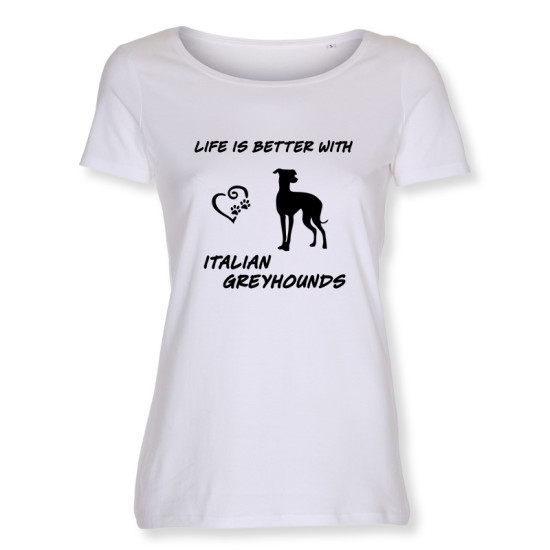 Dam T-shirt med Italiensk Vinthund motiv - Torshammarens