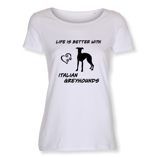 Dam T-shirt med Italiensk Vinthund motiv - Torshammarens