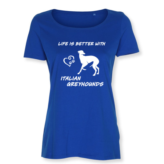 Dam T-shirt med Italiensk Vinthund motiv - Torshammarens