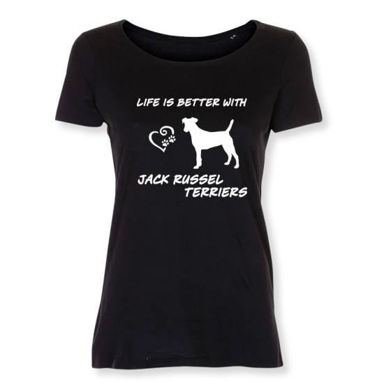 Dam T-shirt med Jack Russel Terrier motiv - Torshammarens