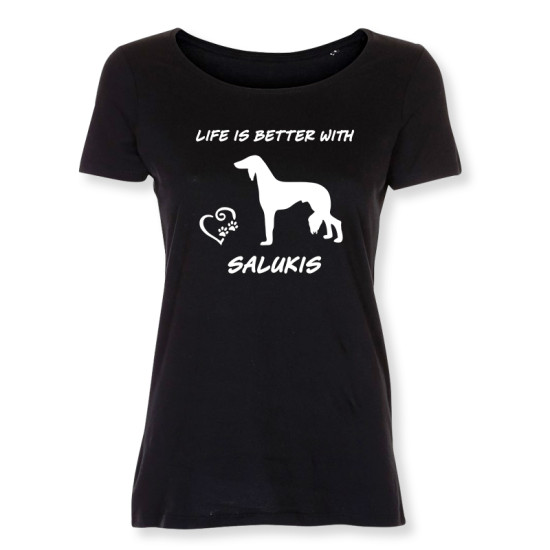 Dam T-shirt med Saluki motiv - Torshammarens