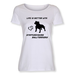 Staffordshire Bullterrier - dam t-shirt