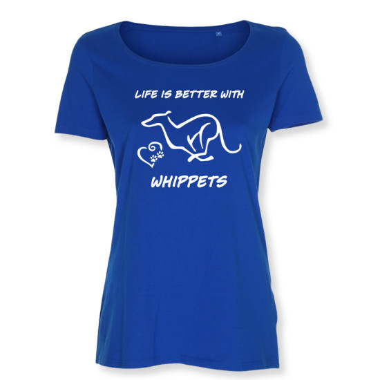Dam T-shirt med Whippet motiv - Torshammarens