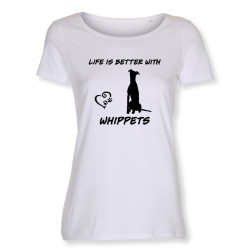 Whippet - dam t-shirt